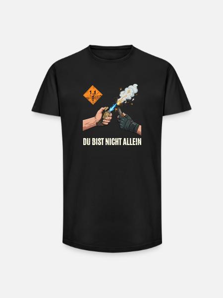 Pyro Bruder - Long Fit Männer T-Shirt - Schwarz
