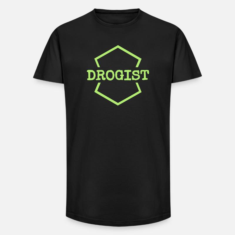 Drogist Neon Hex Logo - Long Fit Männer T-Shirt - Schwarz