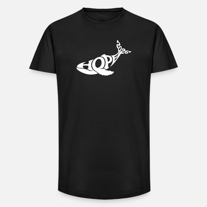 HOPE der Wal - Long Fit Männer T-Shirt - Schwarz