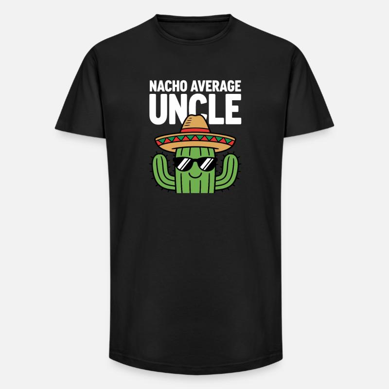 Nacho Durchschnitts-Onkel Witzig Cinco de Mayo - Long Fit Männer T-Shirt - Schwarz