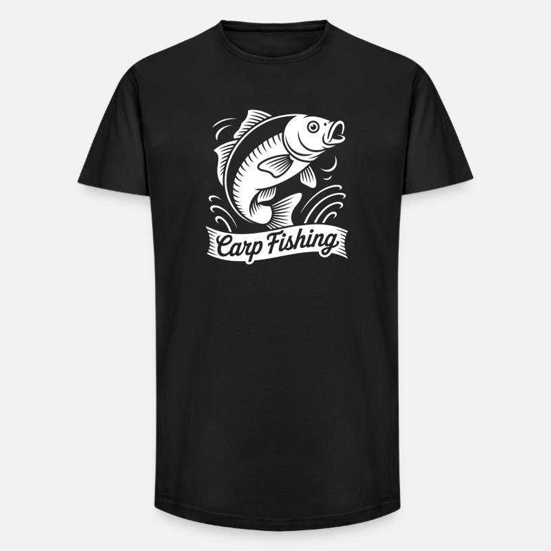 Karpefiskeri - Long fit herre T-shirt - sort