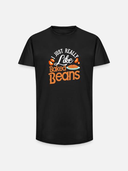 Just Really Like Baked Beans - Long Fit Men's T-Shirt - black