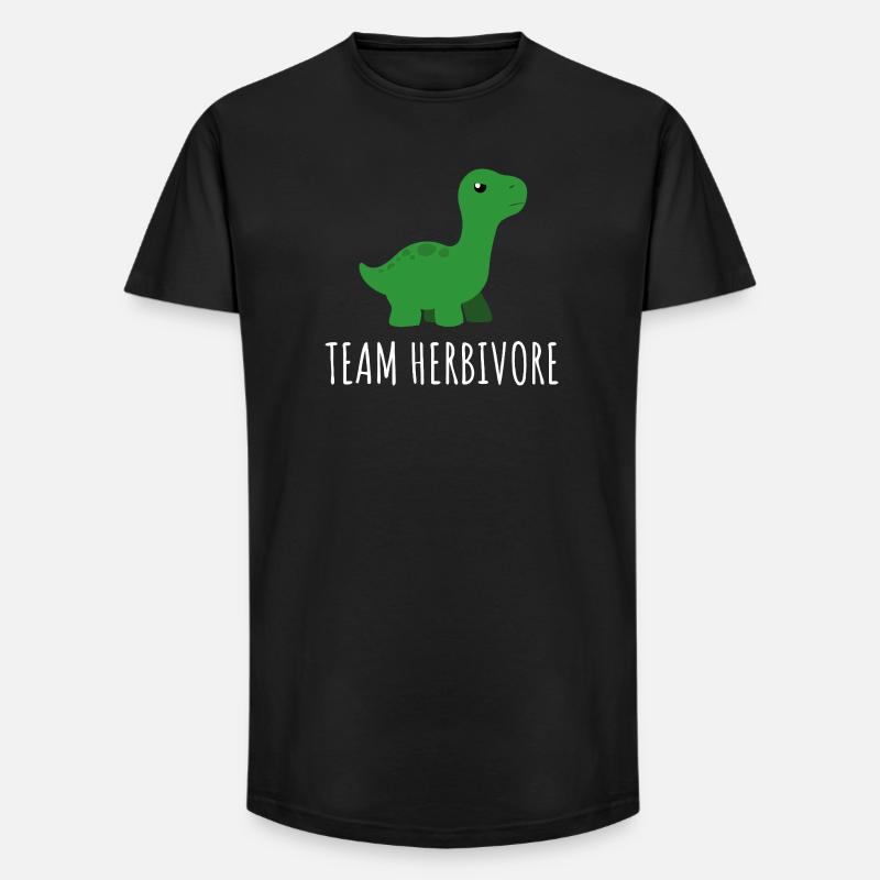 Équipe Dino Herbivore Tee - T-shirt coupe longue homme - noir