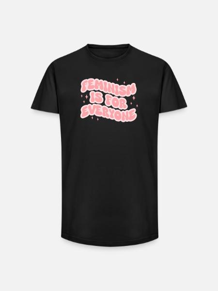 Feminism Is For Everyone - Long Fit Men's T-Shirt - black