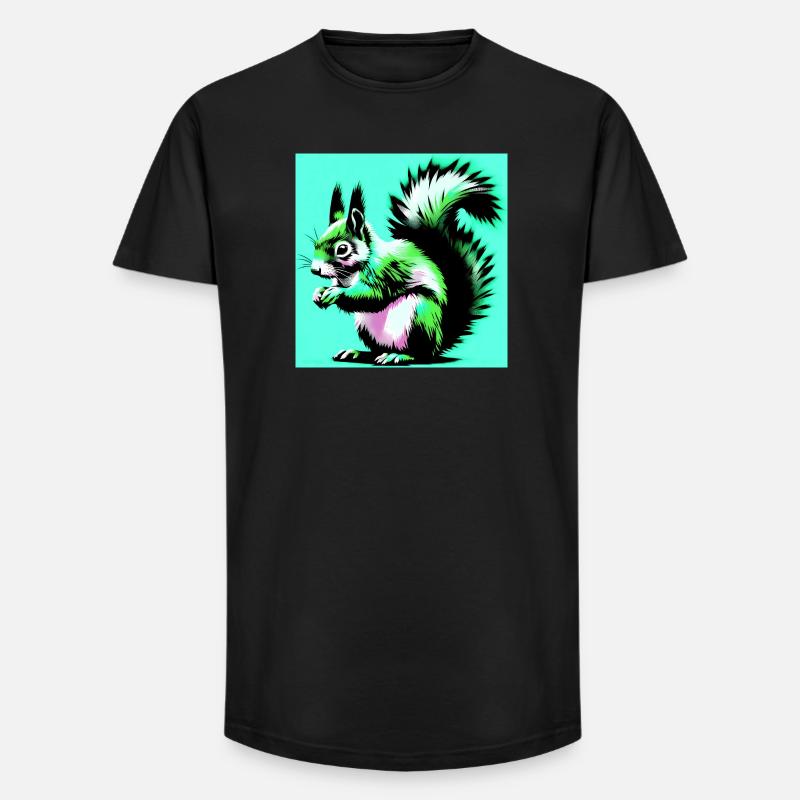Eichhörnchen - Long Fit Männer T-Shirt - Schwarz