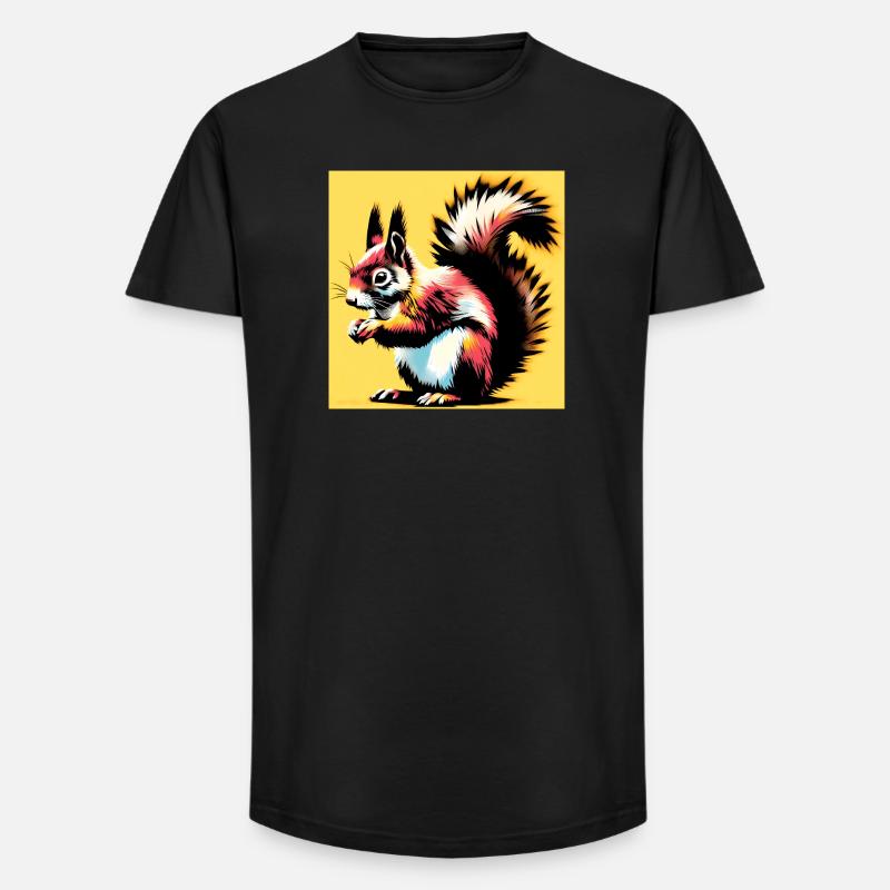 Eichhörnchen - Long Fit Männer T-Shirt - Schwarz