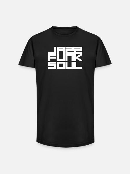 Monochrome Grid Geometric Pattern - Long Fit Men's T-Shirt - black