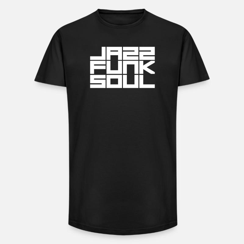 Monochromes Rastergeometrisches Muster - Long Fit Männer T-Shirt - Schwarz