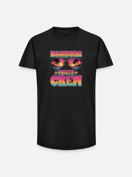 Hamburg Party Crew - Long Fit Men's T-Shirt - black