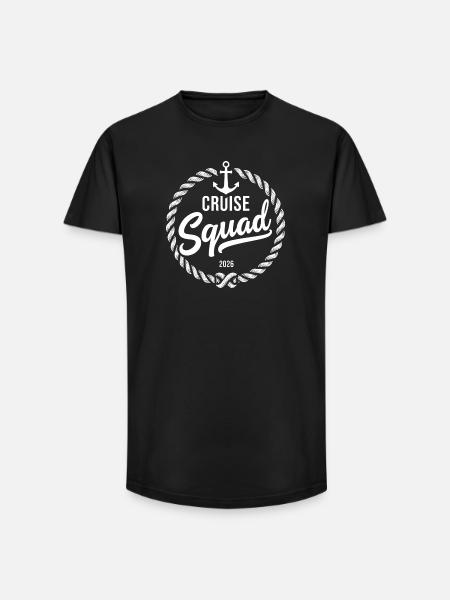 Croisière Squad Kreuzfahrt 2026 - T-shirt coupe longue homme - noir