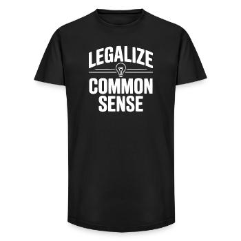 Legalize Common Sense - Long Fit Men's T-Shirt - black - Front - AI Model Male 185 light (185cm)