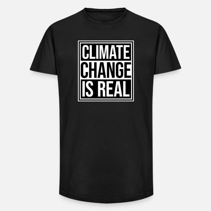 Climate Change Is Real Klimawandel Wissenschaft - Long Fit Männer T-Shirt - Schwarz