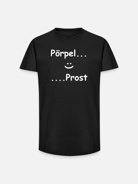 PörpelProst - Long Fit Männer T-Shirt - Schwarz