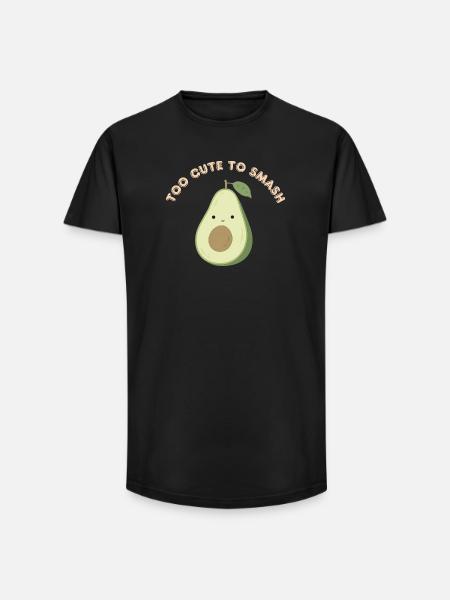 Avocado Cute to Smash - Long Fit Men's T-Shirt - black