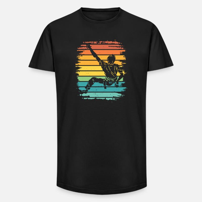 Boulderer Boulder Bouldern - Long Fit Männer T-Shirt - Schwarz