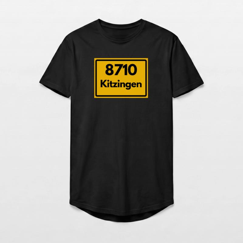 OLD POSTCODE ZIP CODE 8710 KITZINGEN HEIMATSTOLZ Long Fit Men's T-Shirt