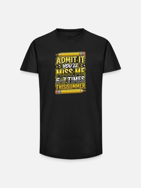 Confess it: Miss me this summer - Long Fit Men's T-Shirt - black