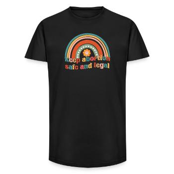 Keep Abortion Safe And Legal  - Long Fit Men's T-Shirt - black - Front - AI Model Male 185 light (185cm)