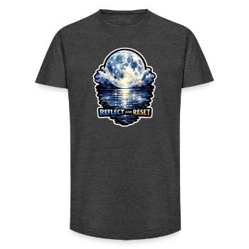 Mondmeditation, Mondachtsamkeit, Spirituell - Long Fit Männer T-Shirt - Anthrazit - Vorne - AI Model Male 185 light (185cm)