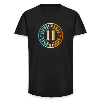11. Geburtstag Junge Mädchen Legende Level 11 - Long Fit Männer T-Shirt - Schwarz - Vorne - AI Model Male 185 light (185cm)