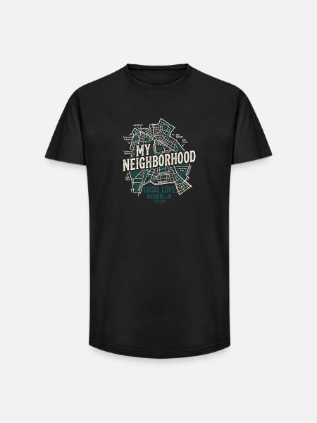 Local Love Berlin - Long Fit Männer T-Shirt - Schwarz