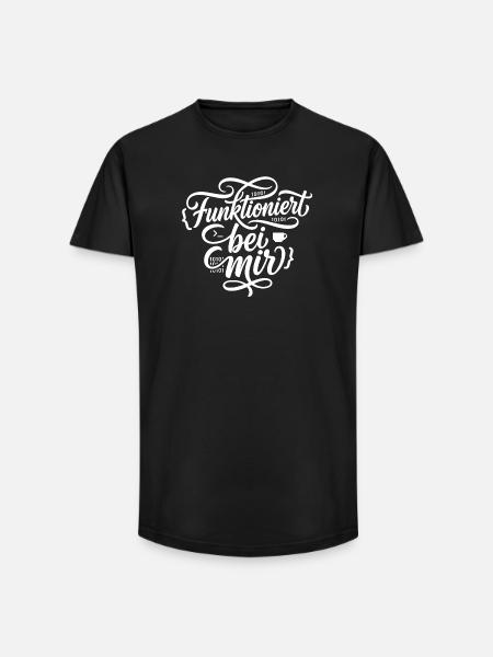 Funktioniert bei mir Programmierer Spruch - Long Fit Männer T-Shirt - Schwarz