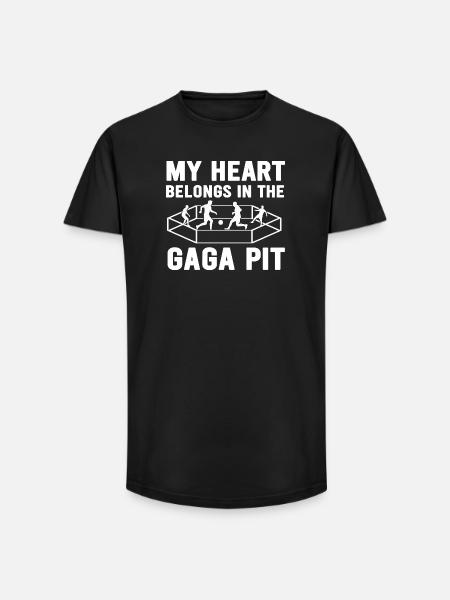 Mon cœur appartient à Gaga Pit - T-shirt coupe longue homme - noir