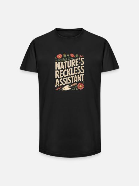 Nature's Reckless Gardener - Long Fit Men's T-Shirt - black