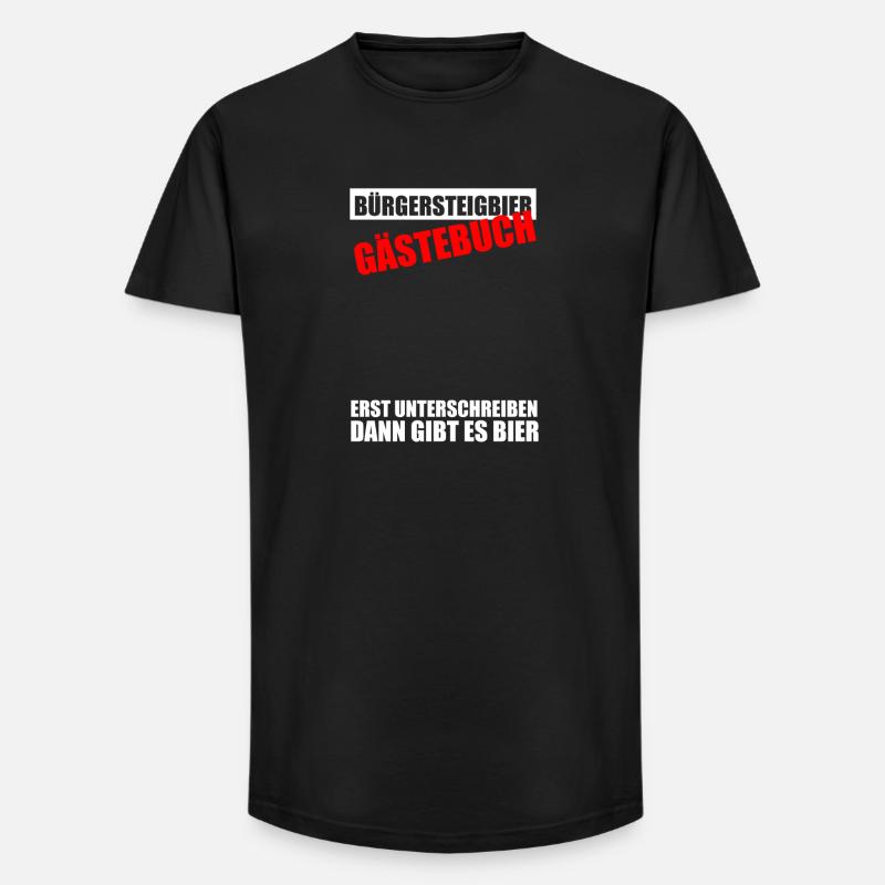 Gästebuch Bürgersteigbier Ortskontrollfahrt OKF - Long Fit Männer T-Shirt - Schwarz