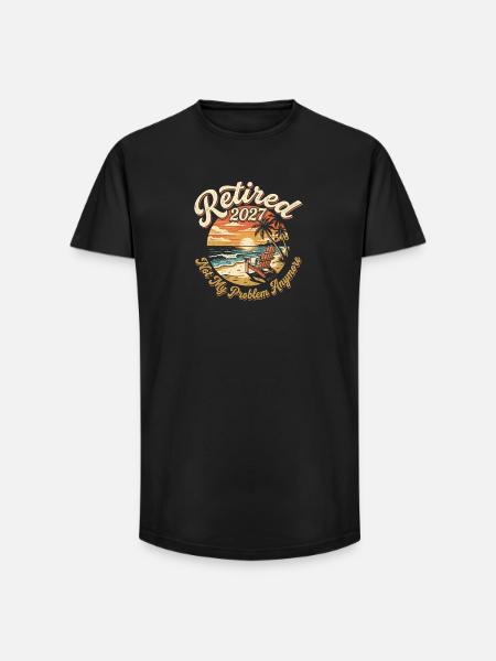 Pensionering i 2027 – ikke længere mit problem. Pensionering - Long fit herre T-shirt - sort