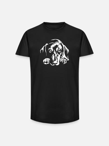 Dachshund "Black Edition" - Long Fit Men's T-Shirt - black