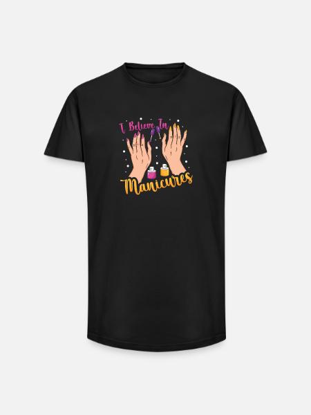 Nageldesigner Nageldesignerin Kosmetik Nagelstudio - Long Fit Männer T-Shirt - Schwarz