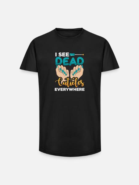 Nageldesigner Nageldesignerin Kosmetik Nagelstudio - Long Fit Männer T-Shirt - Schwarz