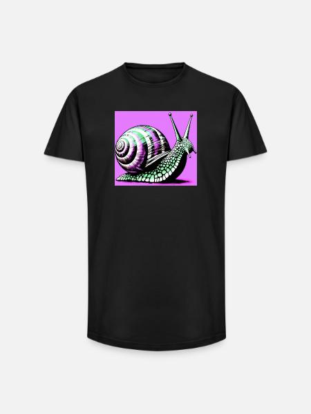 Escargot - T-shirt coupe longue homme - noir
