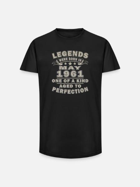 Legends May 1961: Uniquely Aged - Long Fit Men's T-Shirt - black