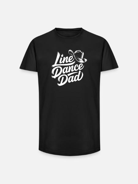 Line Dance Dad - Long Fit Men's T-Shirt - black