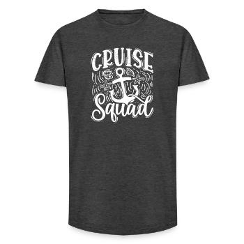 Cruise Squad - Long Fit Men's T-Shirt - charcoal grey - Front - AI Model Male 185 light (185cm)