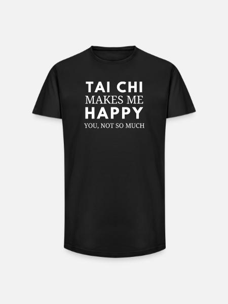 Tai Chi Makes Me Happy - Long Fit Men's T-Shirt - black