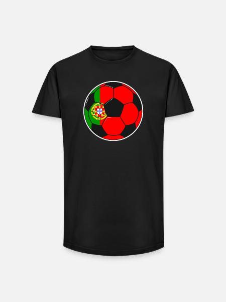 Fußballmannschaft Portugal - Long Fit Männer T-Shirt - Schwarz