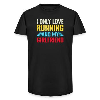 Running I Only Love Marathon Runner - Long Fit Men's T-Shirt - black - Front - AI Model Male 185 light (185cm)