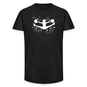Cheerleader Cheer Mom Cheerleading - Long Fit Men's T-Shirt - black - Front - AI Model Male 185 light (185cm)