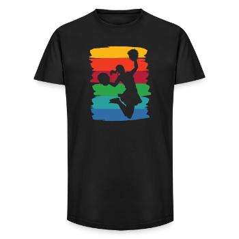 Cheerleader Cheer Mom Cheerleading - Long Fit Men's T-Shirt - black - Front - AI Model Male 185 light (185cm)