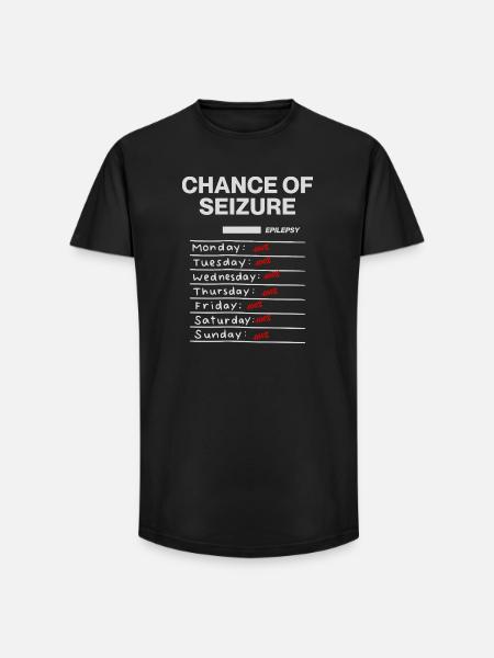 Epilepsy Risk Levels Plan - Long Fit Men's T-Shirt - black