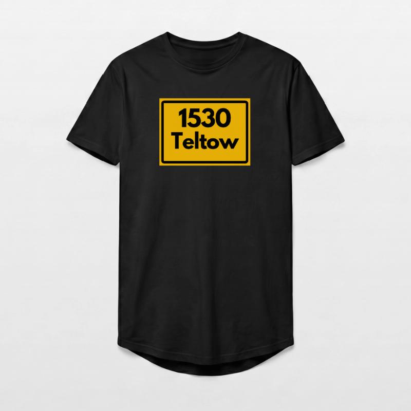 OLD POSTCODE POSTCODE RETRO 1530 TELTOW HEIMAT Long Fit Men's T-Shirt