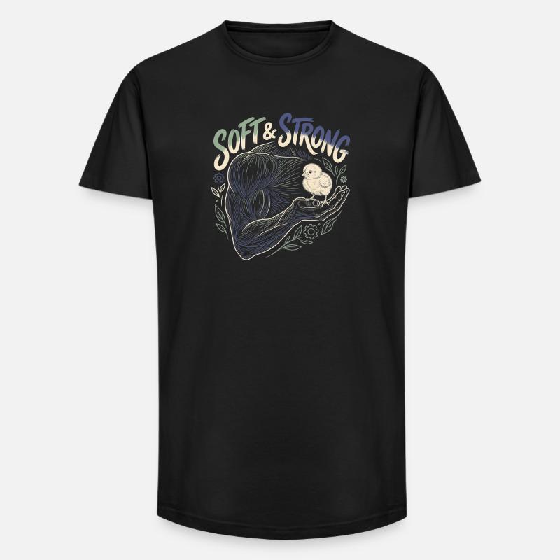 Soft And Strong Men - Long Fit Männer T-Shirt - Schwarz