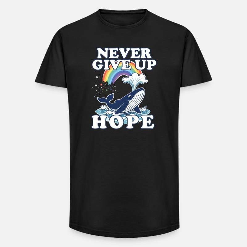Never give up Hope  - Long Fit Männer T-Shirt - Schwarz