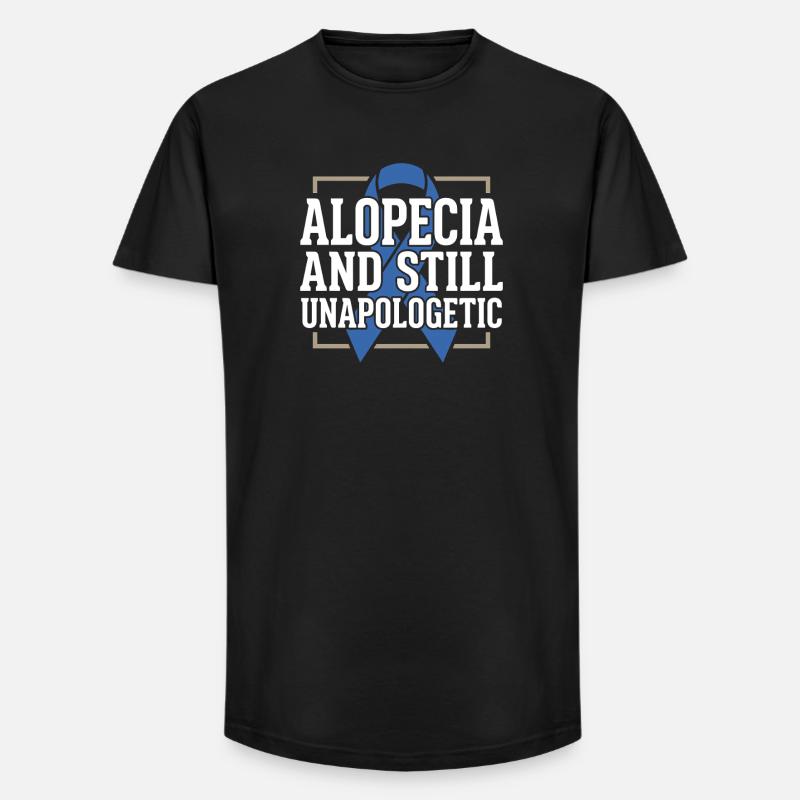 Alopezie-bewusstsein Alopecia Areata Haarausfall - Long Fit Männer T-Shirt - Schwarz