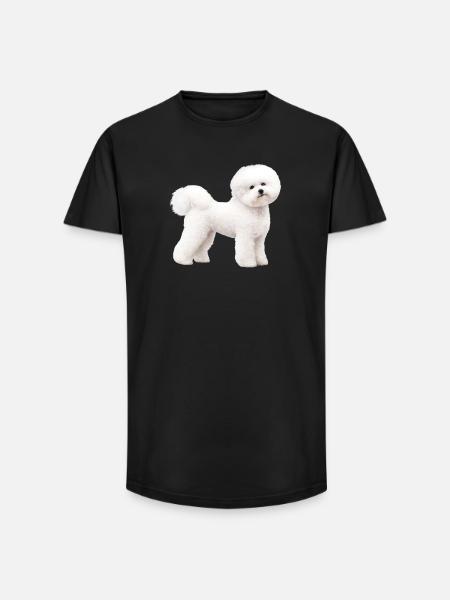 Realistic Bichon Frise - Long Fit Men's T-Shirt - black
