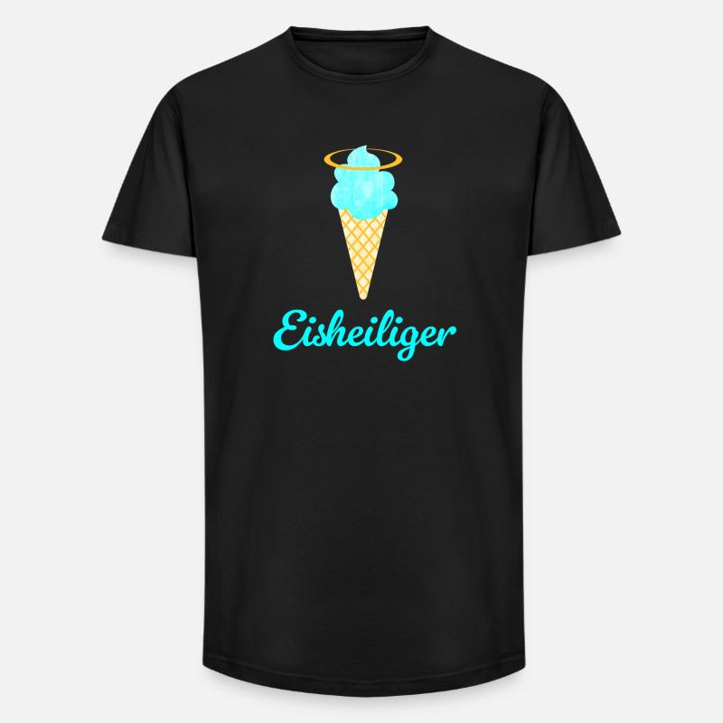 Eisheiliger Eis Eiscreme Heiligenschein Sommer Fan - Long Fit Men's T-Shirt - black