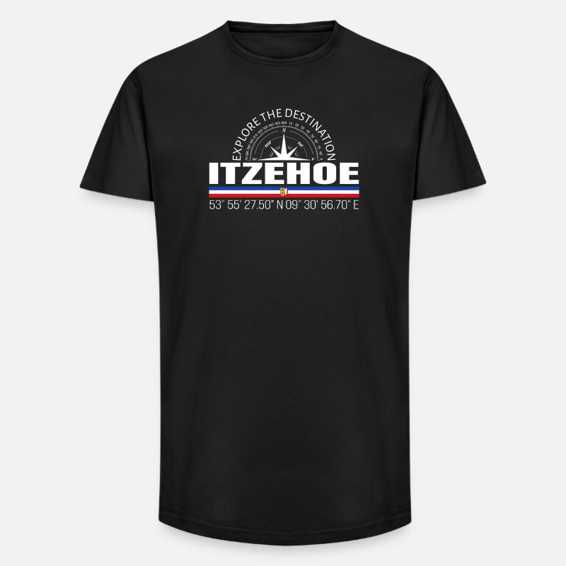 Itzehoe - Long Fit Männer T-Shirt - Schwarz